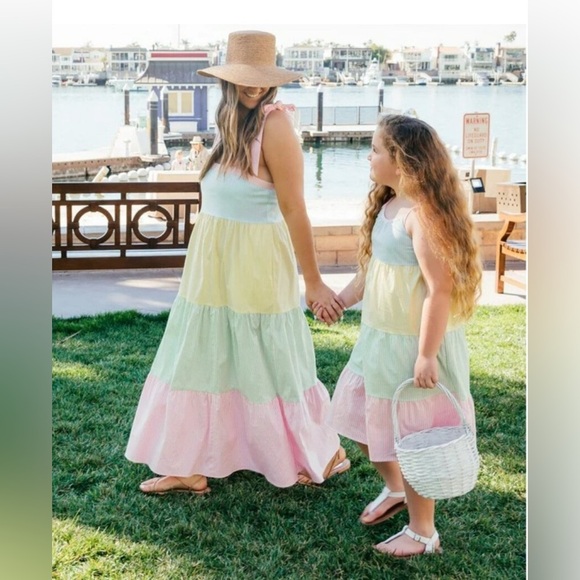 SHOW ME YOUR MUMU Sabrina Maxi Dress in Pastel Pinstripe NWT - Picture 9 of 9